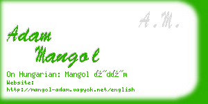 adam mangol business card